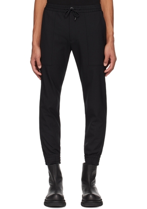 Solid Homme Black Drawstring Trousers