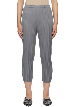 PLEATS PLEASE ISSEY MIYAKE Gray Monthly Colors December Trousers