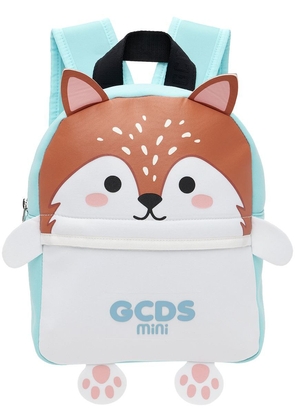 GCDS Kids Baby Blue Fox Backpack