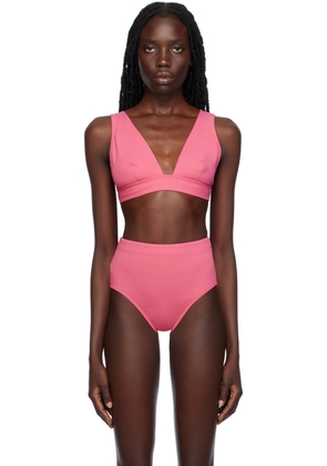 ERES Pink Chrome Bikini Top