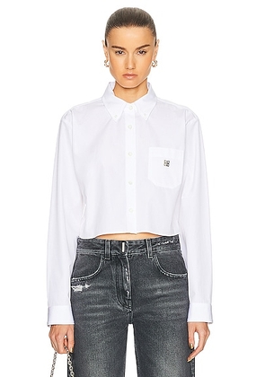 Givenchy 4G Cropped Shirt in White - White. Size 42 (also in 36).