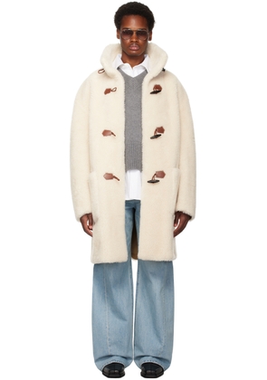 System Off-White Oversized Faux-Shearling Coat