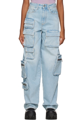 Off-White Blue Bleach Multipocket Jeans