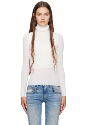 R13 Off-White Layered Vest & Sweater Set