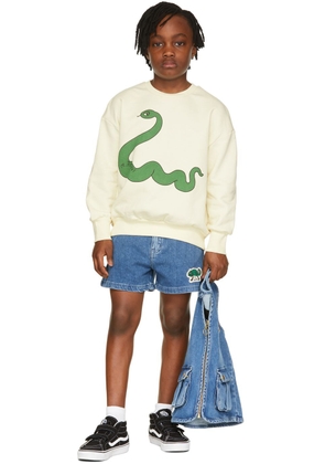 Mini Rodini Kids Off-White Snake Sweatshirt