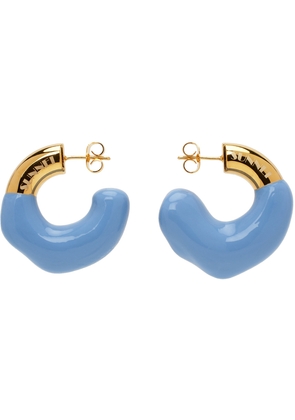 SUNNEI Gold & Blue Rubberized Earrings