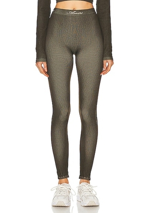 Amiri Ribbed Seamless Legging in Brown - Brown. Size L/XL (also in S/M).