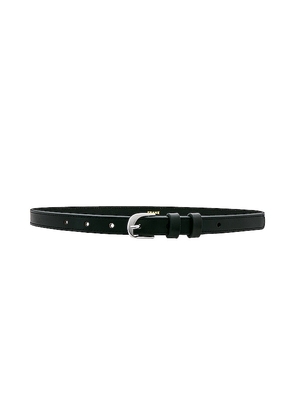 FRAME Petit Twist Buckle Belt in Black. Size M.