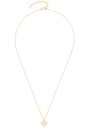 MEGA Zirconia Pendant Necklace in 14k Yellow Gold Plated - Metallic Gold. Size all.