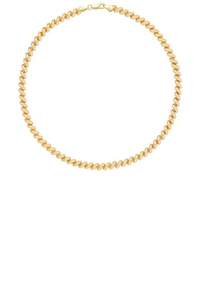 MEGA San Marcos Necklace in 14k Yellow Gold Plated - Metallic Gold. Size all.