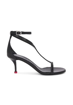 Alexander McQueen Ankle Strap Sandal in Black - Black. Size 36 (also in 37.5).