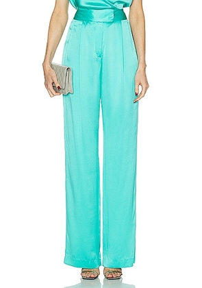 The Sei Wide Leg Trouser in Turquoise - Teal. Size 0 (also in 2, 4, 6).
