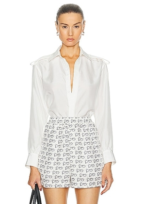 Burberry Long Sleeve Shirt in Grain - White. Size 0 (also in 2, 4).