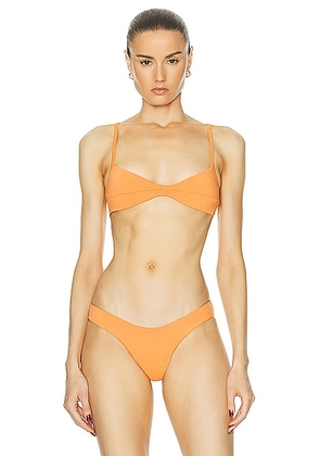 HAIGHT. Monica Bikini Top in Apricot - Peach. Size L (also in M, S, XS).