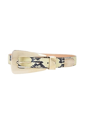 KHAITE Lucca Belt in Natural & Antique Silver - Ivory. Size 70 (also in 80, 90).
