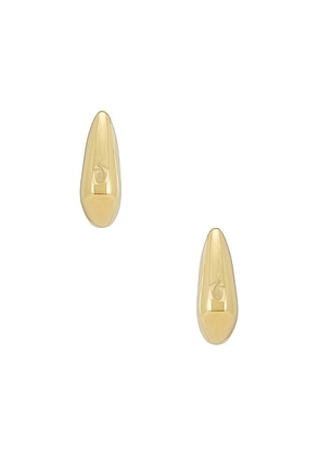Bottega Veneta Drop Earrings in Yellow Gold - Metallic Gold. Size all.