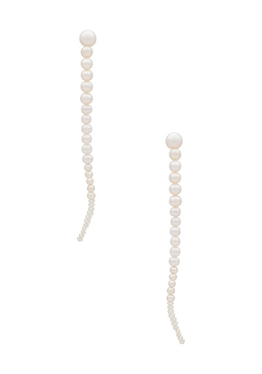 Loren Stewart Genesis Pearl Earrings in Ivory.