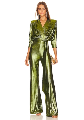 Zhivago Picture This Jumpsuit in Green. Size 6.