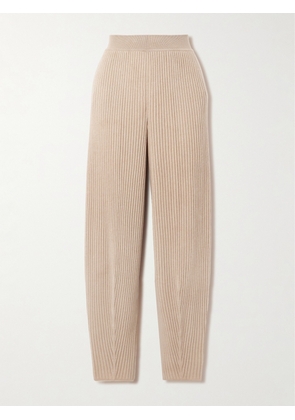 Loro Piana - Ribbed Cashmere Tapered Pants - Neutrals - x small,small,medium,large,x large