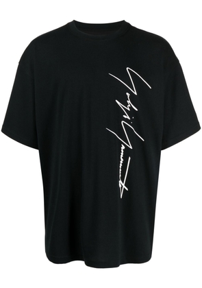 Yohji Yamamoto logo-print short-sleeve T-shirt - Black