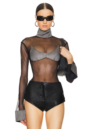 SAMI MIRO VINTAGE Bodysuit 2.0 in Black. Size L, S.