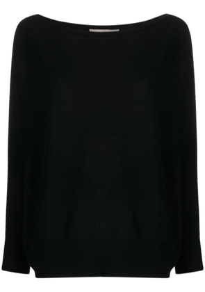 D.Exterior boat-neck knitted jumper - Black