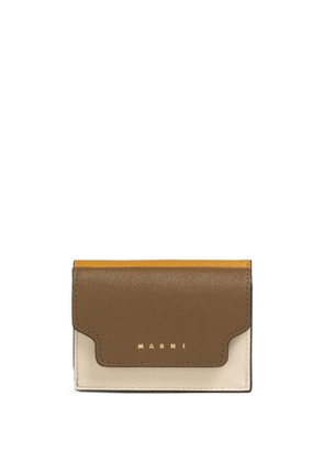 Marni leather tri-fold wallet - Brown