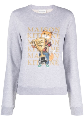 Maison Kitsuné Fox Champion cotton sweatshirt - Grey