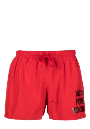 Moschino logo-print swim shorts - Red