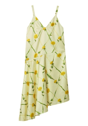Burberry Dandelion-print silk satin minidress - Neutrals