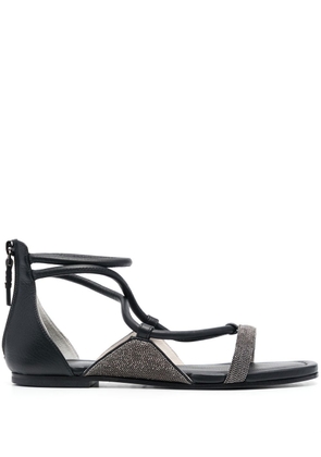 Fabiana Filippi 10mm open-toe leather sandals - Black