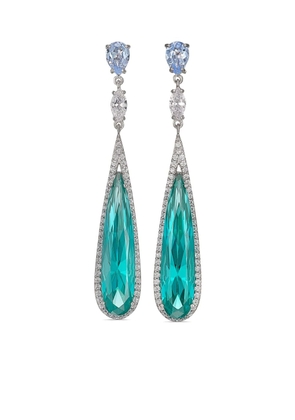 Anabela Chan 18kt white gold Shard multi-stone earrings - Blue