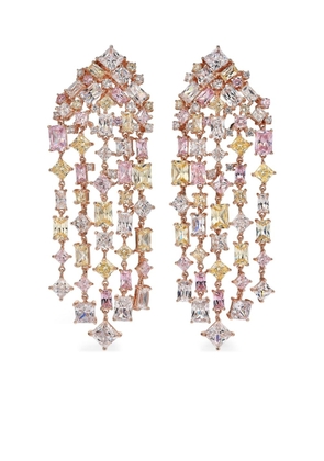 Anabela Chan 18kt rose gold vermeil Cascade diamond earrings - Pink