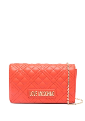 Love Moschino logo-lettering cross-body bag - Orange