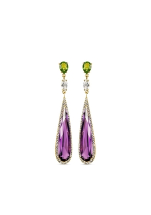 Anabela Chan 18kt yellow gold vermeil Shard multi-stone earrings - Purple
