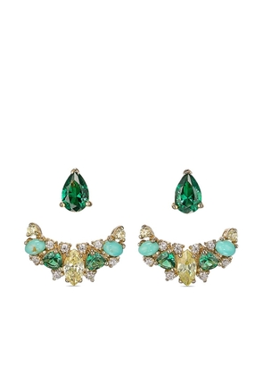 Anabela Chan 18kt yellow gold Twinkle Ear-Jacket earrings - Green