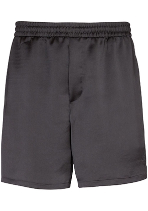 Balmain PB-embroidered satin shorts - Black