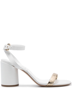 Casadei Atomium Cleo 80mm leather sandals - White