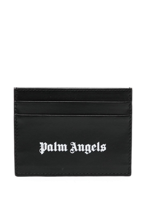 Palm Angels logo-print leather cardholder - Black