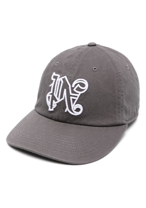 Palm Angels logo-embroidered cotton baseball cap - Grey