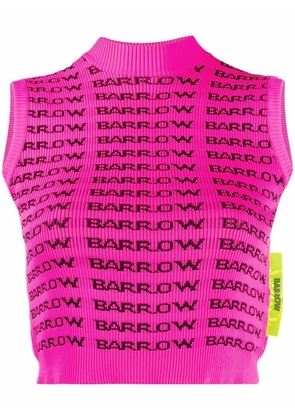 BARROW logo-print knitted vest - Pink