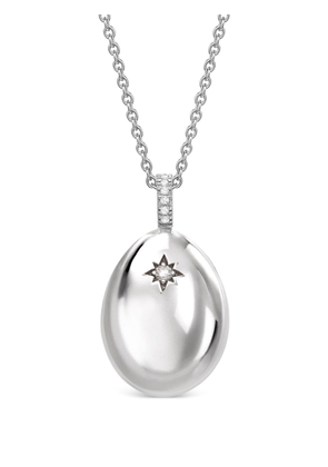 Fabergé 18kt white gold Fabergé Essence I Love You Egg diamond pendant necklace - Silver