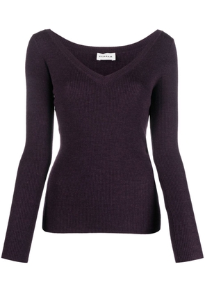 P.A.R.O.S.H. V-neck knitted top - Purple