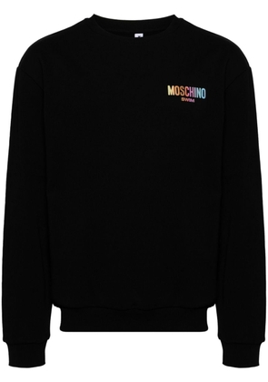 Moschino logo-embroidered sweatshirt - Black