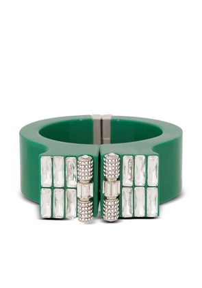 Balmain rhinestone-embellished chunky bracelet - Green