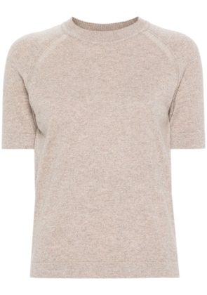 Barrie cashmere knitted top - Neutrals