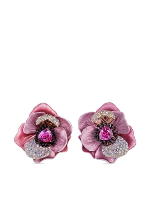 Anabela Chan 18kt rose gold Bloom sapphire and diamond earrings - Pink