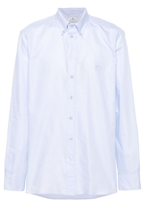 ETRO Pegaso-motif cotton shirt - Blue