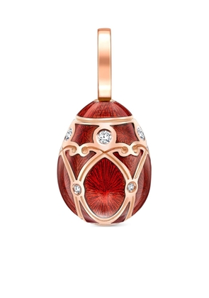 Fabergé 18kt rose gold Heritage Egg diamond charm - Red