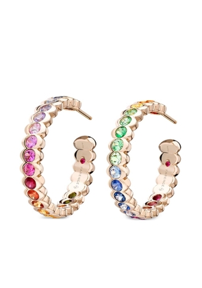 Fabergé 18kt rose gold Colours Of Love Cosmic Curve multi-stone hoop earrings - Pink